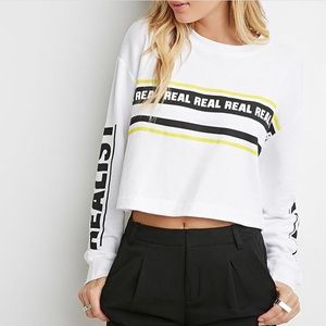 f21 cropped long sleeve